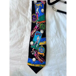 Vintage Addiction Golf Tie 100% Silk Novelty Sport Neck Tie mens